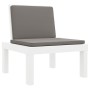 Sun lounger with white PP cushions. by vidaXL, Loungers - Ref: Foro24-364724, Price: 156,53 €, Discount: %