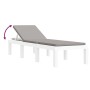 Sun lounger with white PP cushions. by vidaXL, Loungers - Ref: Foro24-364724, Price: 156,53 €, Discount: %