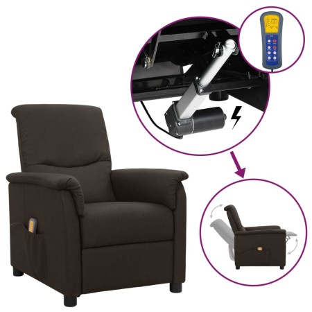 Dark Brown Fabric Liftable Massage Chair by vidaXL, Electric massage chairs - Ref: Foro24-3093286, Price: 204,99 €, Discount: %