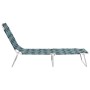 Folding steel and leaf-patterned fabric sun lounger by vidaXL, Loungers - Ref: Foro24-310331, Price: 62,16 €, Discount: %