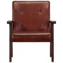 Dark Brown Genuine Leather Armchair by vidaXL, Armchairs - Ref: Foro24-247641, Price: 181,33 €, Discount: %