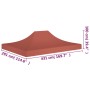 Terracotta celebration tent roof 4.5x3 m 270 g/m² by vidaXL, Covers for tents and gazebos - Ref: Foro24-315372, Price: 34,01 ...