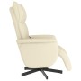 Sillón reclinable masaje con reposapiés cuero sintético crema de vidaXL, Sillones - Ref: Foro24-356593, Precio: 230,90 €, Des...