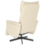 Sillón reclinable masaje con reposapiés cuero sintético crema de vidaXL, Sillones - Ref: Foro24-356593, Precio: 230,90 €, Des...