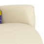 Sillón reclinable masaje con reposapiés cuero sintético crema de vidaXL, Sillones - Ref: Foro24-356593, Precio: 230,90 €, Des...