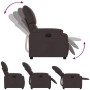 Sillón reclinable de tela marrón oscuro de vidaXL, Sillones - Ref: Foro24-373415, Precio: 214,99 €, Descuento: %