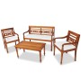 4-piece garden furniture set with solid teak wood cushions by vidaXL, Garden sets - Ref: Foro24-43055, Price: 479,22 €, Disco...