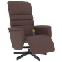 Sillón reclinable masaje con reposapiés cuero sintético marrón de vidaXL, Sillones - Ref: Foro24-356712, Precio: 231,57 €, De...