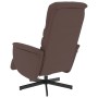 Sillón reclinable masaje con reposapiés cuero sintético marrón de vidaXL, Sillones - Ref: Foro24-356712, Precio: 231,99 €, De...