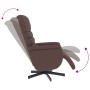 Sillón reclinable masaje con reposapiés cuero sintético marrón de vidaXL, Sillones - Ref: Foro24-356712, Precio: 231,99 €, De...