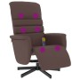 Sillón reclinable masaje con reposapiés cuero sintético marrón de vidaXL, Sillones - Ref: Foro24-356712, Precio: 231,99 €, De...