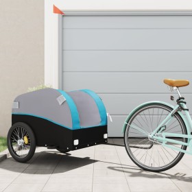 Black and blue iron bicycle trailer 45 kg by vidaXL, Bicycle trailers - Ref: Foro24-94135, Price: 83,78 €, Discount: %