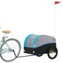 Remolque para bicicleta hierro negro y azul 45 kg de vidaXL, Remolques para bicicletas - Ref: Foro24-94135, Precio: 83,70 €, ...