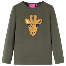 Khaki long-sleeved children's t-shirt 104 by vidaXL, Kids T-shirts - Ref: Foro24-13485, Price: 8,99 €, Discount: %