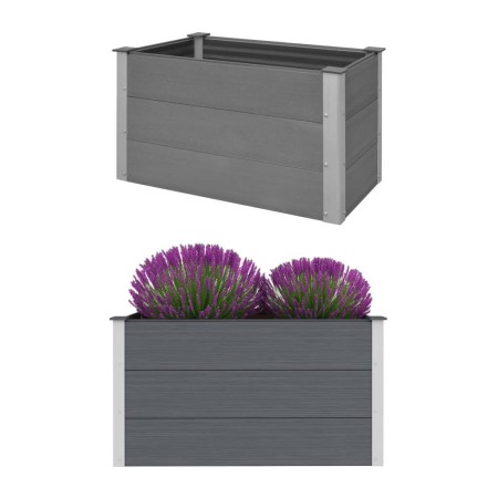 Graues WPC-Blumenbeet 100x50x54 cm von vidaXL, Töpfe und Pflanzgefäße - Ref: Foro24-43603, Preis: 136,16 €, Rabatt: %