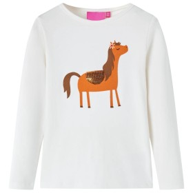 Children's long-sleeved t-shirt in ecru color 128 by vidaXL, Kids T-shirts - Ref: Foro24-13627, Price: 10,99 €, Discount: %