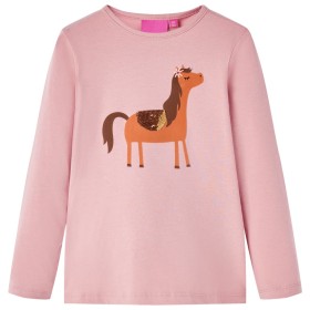 Children's long-sleeved t-shirt light pink 116 by vidaXL, Kids T-shirts - Ref: Foro24-13631, Price: 10,99 €, Discount: %