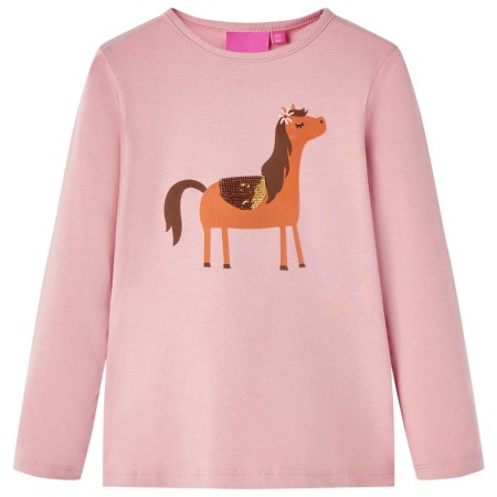 Camiseta infantil de manga larga rosa claro 140 de vidaXL, Camisetas para niños - Ref: Foro24-13633, Precio: 8,60 €, Descuent...