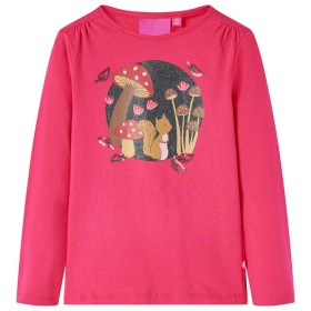 Kinder-Langarm-T-Shirt 104 in leuchtendem Rosa von vidaXL, Kinder-T-Shirts - Ref: Foro24-14150, Preis: 9,99 €, Rabatt: %