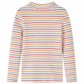 Langärmliges Kinder-T-Shirt mit Stehkragen in Ecru, Farbe 140 von vidaXL, Kinder-T-Shirts - Ref: Foro24-14358, Preis: 8,87 €,...