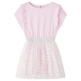 Vestido infantil volantes rosa claro 104 de vidaXL, Vestidos de niños - Ref: Foro24-14550, Precio: 19,99 €, Descuento: %