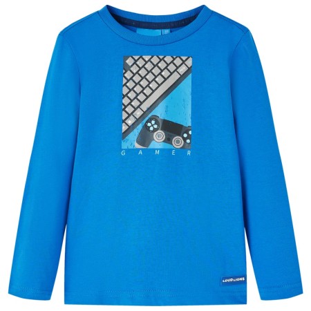 Children's long-sleeved t-shirt cobalt blue 104 by vidaXL, Kids T-shirts - Ref: Foro24-12815, Price: 9,99 €, Discount: %