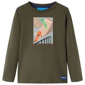 Camiseta infantil de manga larga caqui 104 de vidaXL, Camisetas para niños - Ref: Foro24-12820, Precio: 7,99 €, Descuento: %