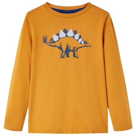 Dark ocher long-sleeved children's t-shirt 104 by vidaXL, Kids T-shirts - Ref: Foro24-12855, Price: 8,99 €, Discount: %