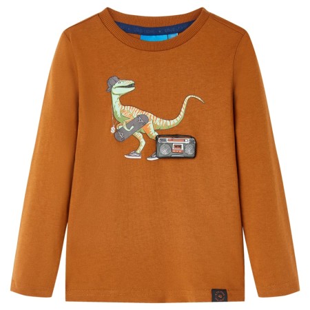 Langarm-T-Shirt für Kinder in der Farbe Cognac 92 von vidaXL, Kinder-T-Shirts - Ref: Foro24-12834, Preis: 9,67 €, Rabatt: %