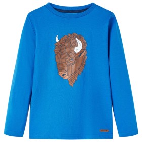 Camiseta infantil de manga larga azul cobalto 104 de vidaXL, Camisetas para niños - Ref: Foro24-13005, Precio: 9,99 €, Descue...