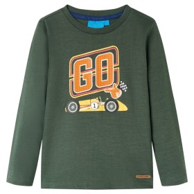 Dark green long-sleeved children's t-shirt 128 by vidaXL, Kids T-shirts - Ref: Foro24-13072, Price: 8,99 €, Discount: %