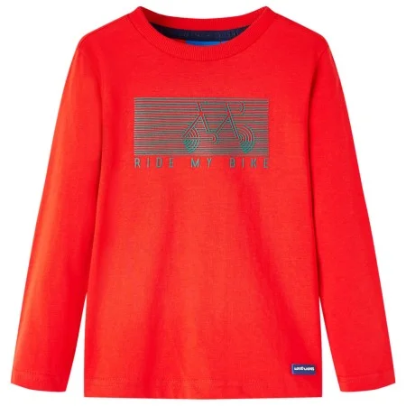 Camiseta infantil de manga larga rojo 128 by vidaXL, Kids T-shirts - Ref: Foro24-13102, Price: 9,76 €, Discount: %