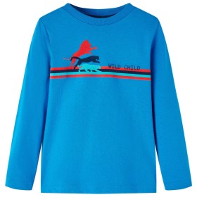 Long-sleeved cobalt blue children's t-shirt size 92 by vidaXL, Kids T-shirts - Ref: Foro24-13299, Price: 9,99 €, Discount: %