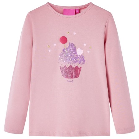 Camiseta infantil de manga larga rosa claro 104 de vidaXL, Camisetas para niños - Ref: Foro24-14055, Precio: 8,99 €, Descuent...