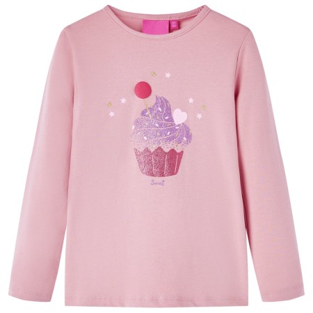 Camiseta infantil de manga larga rosa claro 128 de vidaXL, Camisetas para niños - Ref: Foro24-14057, Precio: 8,48 €, Descuent...