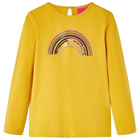 Children's long-sleeved t-shirt in ocher color 104 by vidaXL, Kids T-shirts - Ref: Foro24-14280, Price: 8,99 €, Discount: %