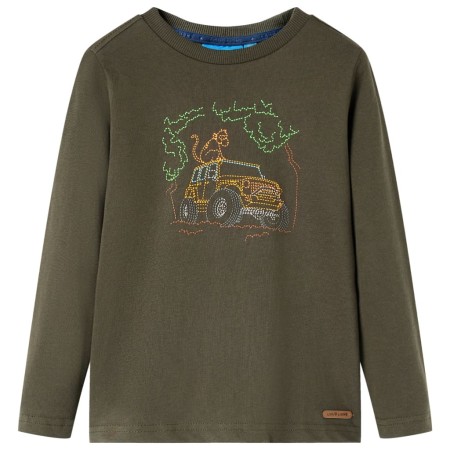 Long-sleeved khaki children's t-shirt size 92 by vidaXL, Kids T-shirts - Ref: Foro24-13024, Price: 9,99 €, Discount: %