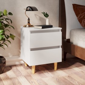 Bedside tables 2 pcs solid wood legs white 40x35x50 cm by vidaXL, Nightstands - Ref: Foro24-805852, Price: 80,37 €, Discount: %