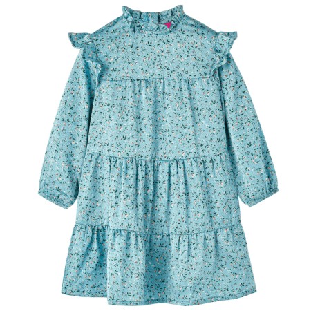 Vestido infantil de manga larga azul 92 de vidaXL, Vestidos de niños - Ref: Foro24-14324, Precio: 14,99 €, Descuento: %