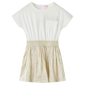 Short-sleeved off-white children's dress size 140 by vidaXL, Children's dresses - Ref: Foro24-14696, Price: 17,99 €, Discount: %