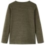 Children's long-sleeved t-shirt dark khaki mélange 104 by vidaXL, Kids T-shirts - Ref: Foro24-13250, Price: 11,92 €, Discount: %