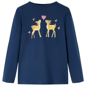 Navy blue long-sleeved children's t-shirt 128 by vidaXL, Kids T-shirts - Ref: Foro24-13652, Price: 8,34 €, Discount: %