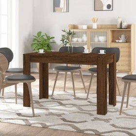 Oak brown engineered wood dining table 120x60x76 cm by vidaXL, Kitchen and dining tables - Ref: Foro24-838191, Price: 86,97 €...