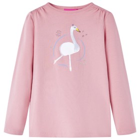 Camiseta infantil de manga larga rosa claro 128 de vidaXL, Camisetas para niños - Ref: Foro24-13692, Precio: 8,99 €, Descuent...