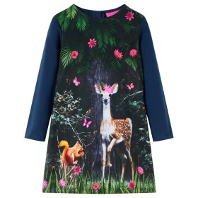 Navy blue long-sleeved children's dress 116 by vidaXL, Children's dresses - Ref: Foro24-14834, Price: 17,99 €, Discount: %