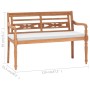 Batavia Bank mit Kissen 120 cm Teakholz von vidaXL, Gartenbänke - Ref: Foro24-43057, Preis: 195,63 €, Rabatt: %