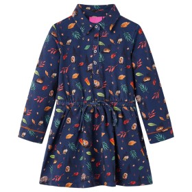 Vestido infantil de manga larga azul marino 92 de vidaXL, Vestidos de niños - Ref: Foro24-14912, Precio: 19,99 €, Descuento: %