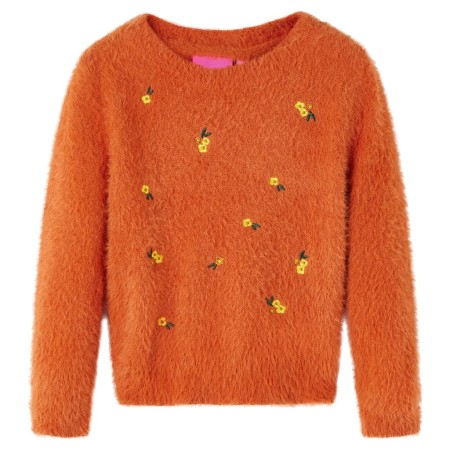 Orangefarbener Kinder-Strickpullover 116 von vidaXL, Kinder-T-Shirts - Ref: Foro24-14944, Preis: 16,40 €, Rabatt: %