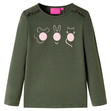 Camiseta infantil de manga larga caqui 92 de vidaXL, Camisetas para niños - Ref: Foro24-13769, Precio: 8,99 €, Descuento: %