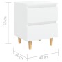 Bedside tables 2 pcs solid wood legs white 40x35x50 cm by vidaXL, Nightstands - Ref: Foro24-805852, Price: 76,99 €, Discount: %